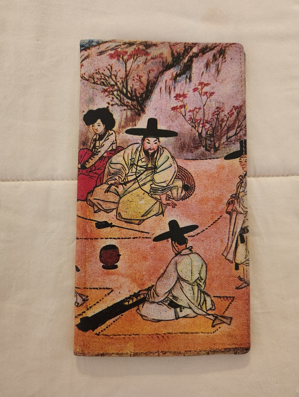 Vintage Leather Wallet, Handmade In Korea, Folk Art, Cardholder, Billfold EUC